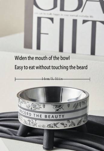 Stainless steel cat food bowl