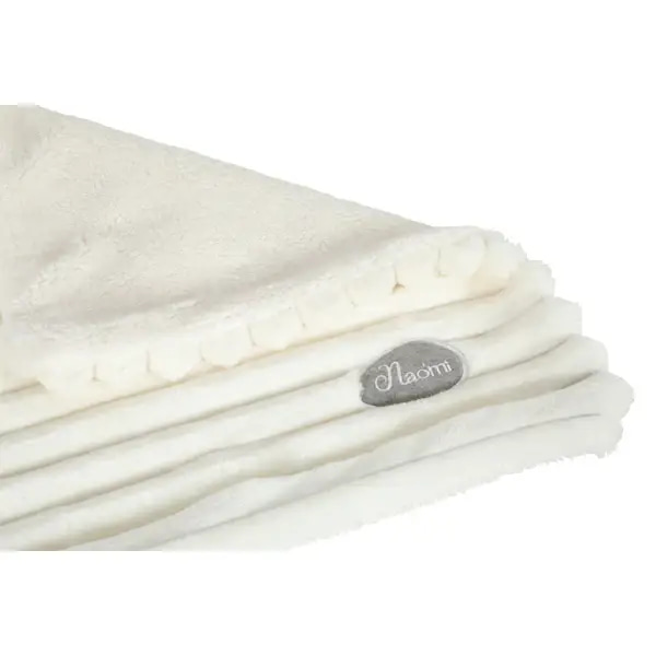 Zolux Neomi Plush Blanket for Cats and Small Dogs, White