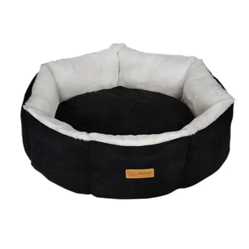 Villain Go Cupcake Round Bed for Cats and Dogs, Black