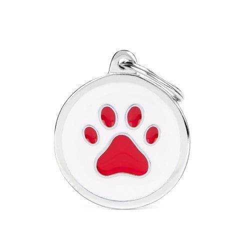 Large white paw collar for dogs