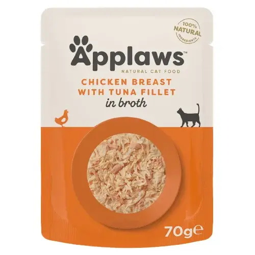 Applaws Cat Pouch Chicken with Tuna in Broth 70g