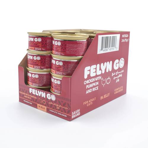 Felyn Go Cans Chicken with Pumpkin & Rice in Jelly 75g