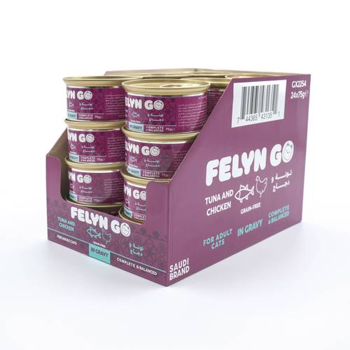 Felyn Go Cans Tuna & Chicken in Gravy 75g