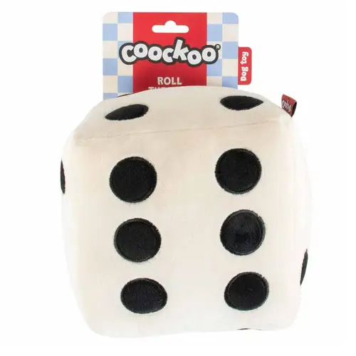 Coockoo Dog Toy Roll the Dice 16x16x16cm White & Black