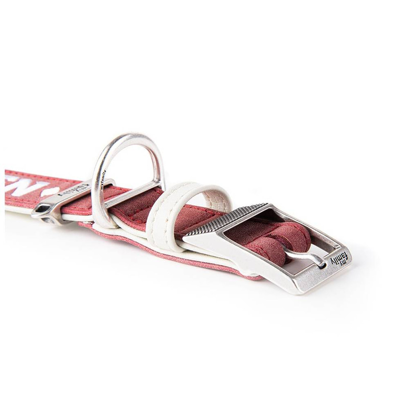 My Family Royal Leather Collar Cream/Red