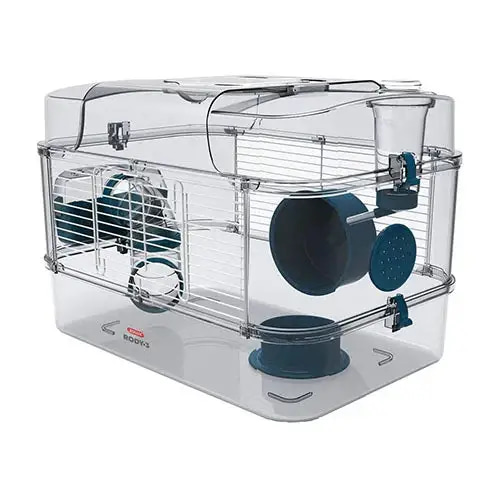 Zolux Rodi Single-Story Medium-Sized Blue Rodent Cage