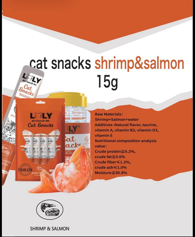 Lolly Cat Salmon & Shrimp Treats (30 x 15g)