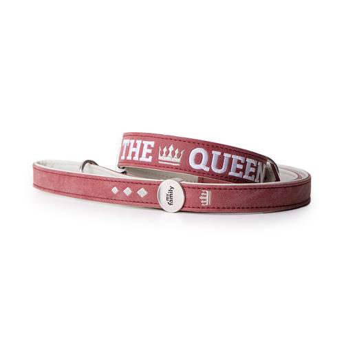 My Family Royal Leather Collar Cream/Red
