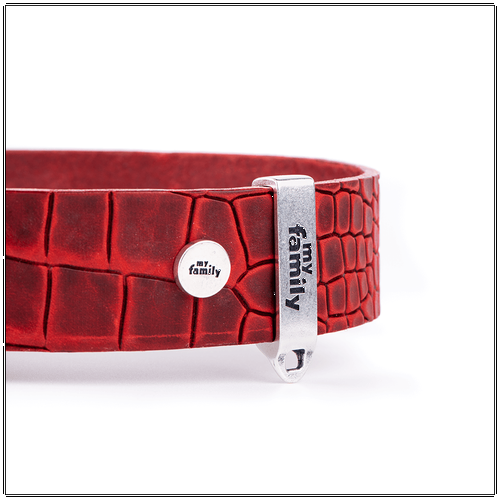 My Family Tucson Red Leather Collar