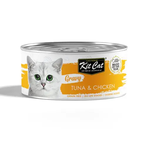 Tuna and Chicken in Gravy Wet Cat Food - Kit Kat 70g