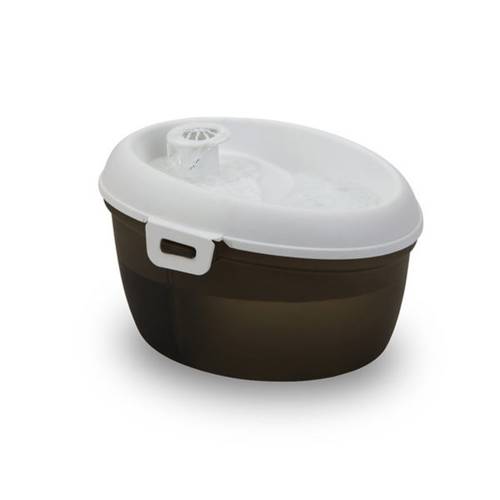 Electronic water fountain for cats with filter and dental care feature