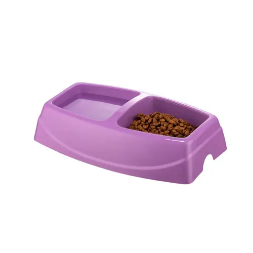 Fly Go Double Cat Bowl, Purple