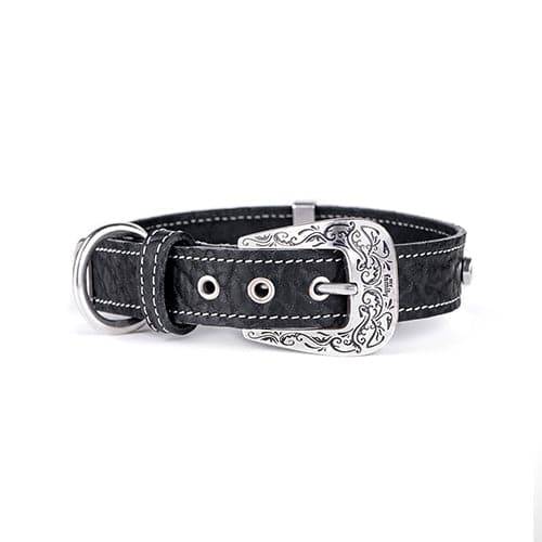 My Family El Paso Black Leather Collar 26 x 1.6 cm