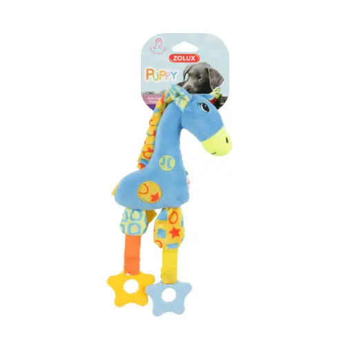 Zolux Plush Toy for Small Dogs in the Shape of a Horse, Blue Color