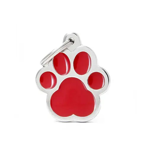 Large Paw Pendant for Dogs - Red