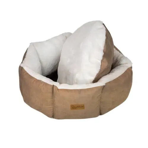 Villain Go Cupcake Round Bed for Cats and Dogs, Brown
