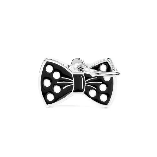 My Family Black Bow Tie Pendant