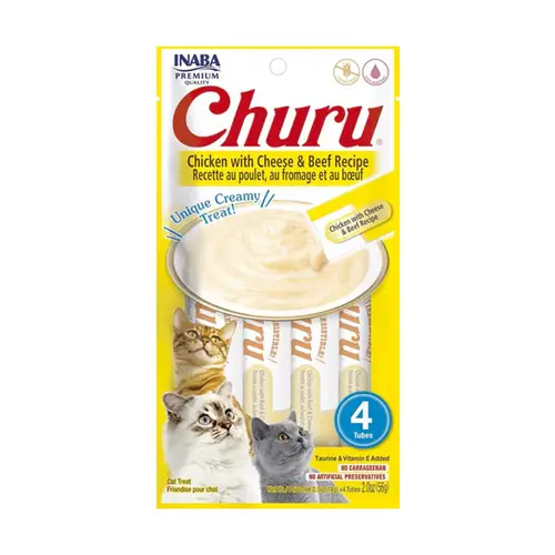 Chicken, Cheese & Beef Churros Cat Treats, 4 x 14g