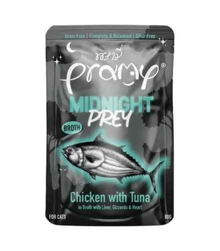 Chicken, Tuna, and Liver in Broth Wet Cat Food 80g – PRAMY