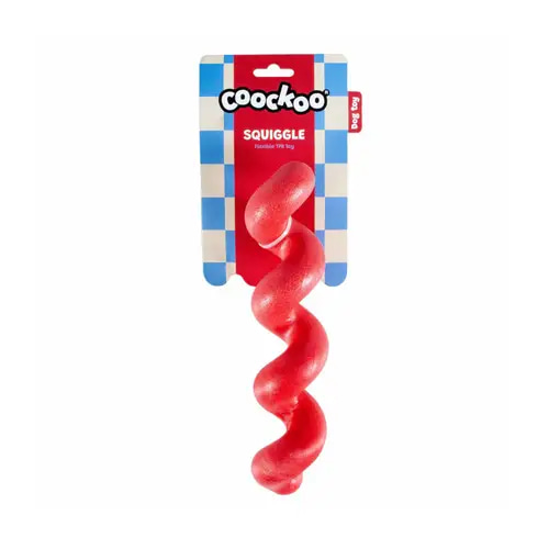 Coockoo Dog Toy Squiggle 26,5x5,7cm Red