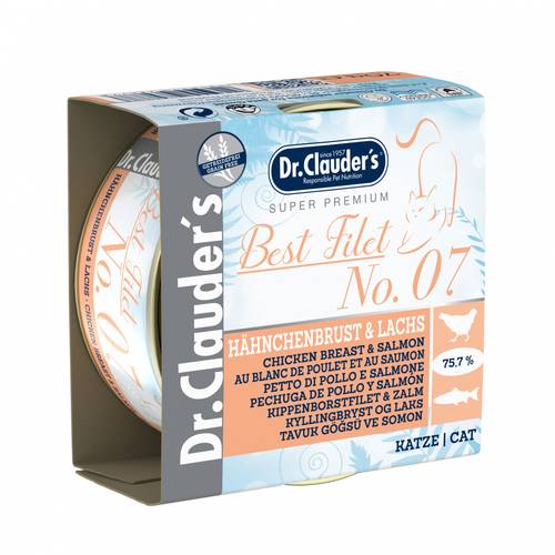 Dr.Clauder Best Filet Cans No. 7 Chicken & Salmon for Cats 70g