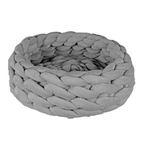 Animal products, waffle bed, round iron frame, gray