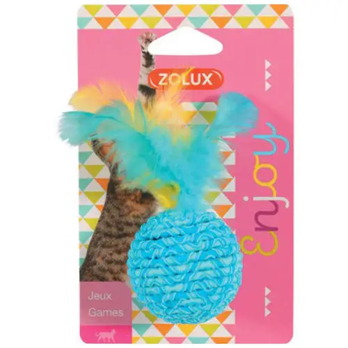 Zolux Enjoy Feather Ball Toy for Cats