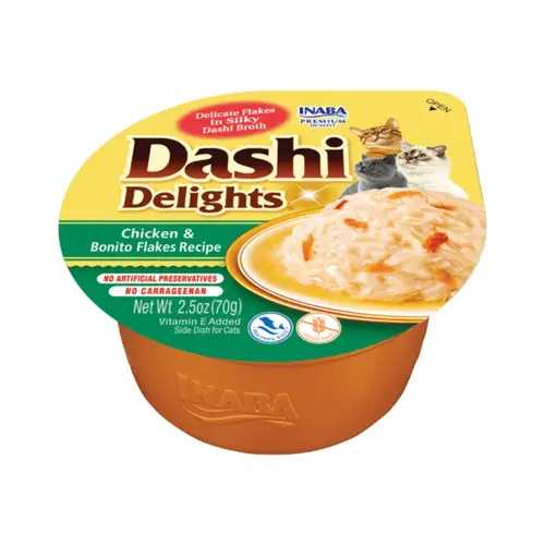 INABA Dashi Delight Cups Chicken with Bonito Flakes 70g
