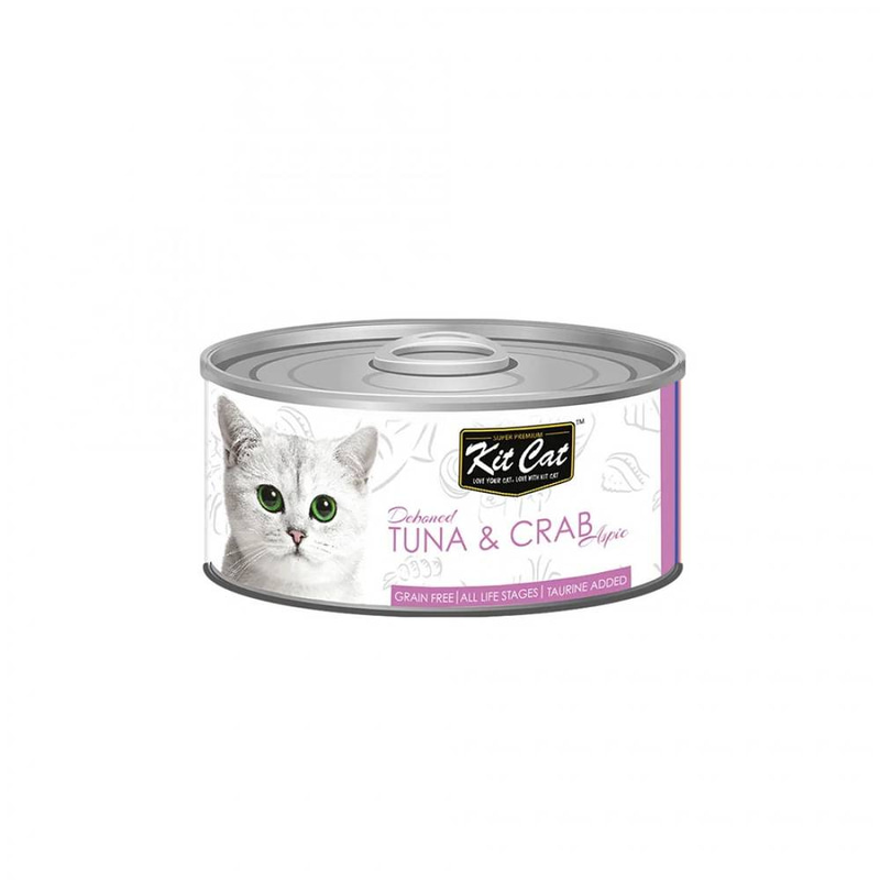 Tuna with boneless crab wet cat food - Kit Kat 80g