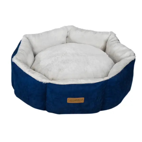 Villain Go Cupcake Round Bed for Cats and Dogs, Navy Blue