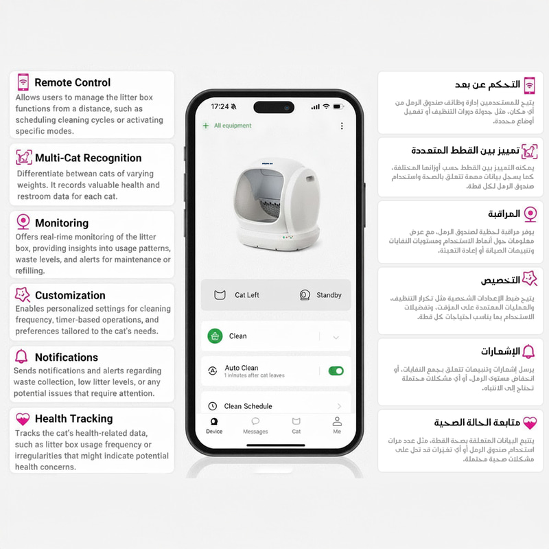 صندوق فضلات ذكي للقطط ــ فلاين قو