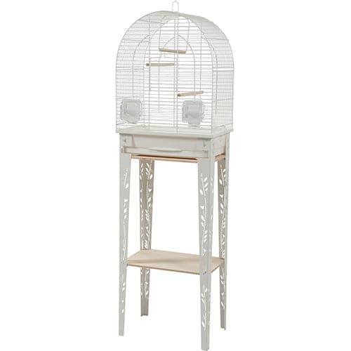 Zolux Chic Patio Elegant Cage with Stand, Medium White