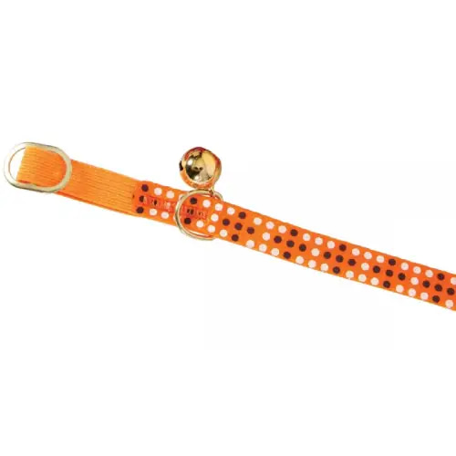Zolux Spotted Nylon Cat Collar 30cm - Orange