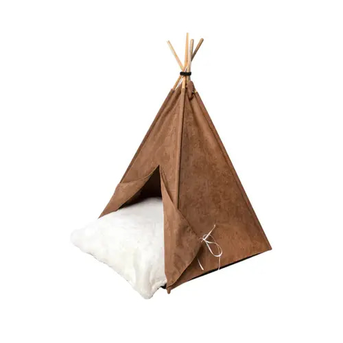 Villain Go Cupcake Tent-Shaped Bed for Cats and Dogs, Brown