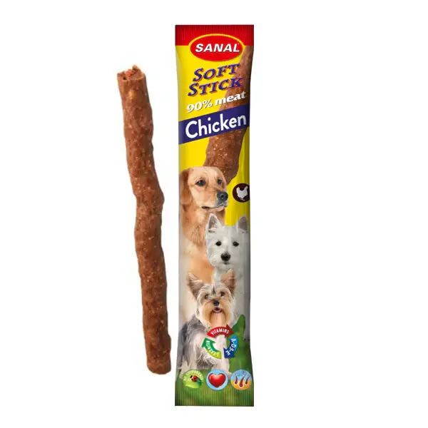 Sanal Soft Stick Dog Treat with vitamins Chicken Flavor 12g