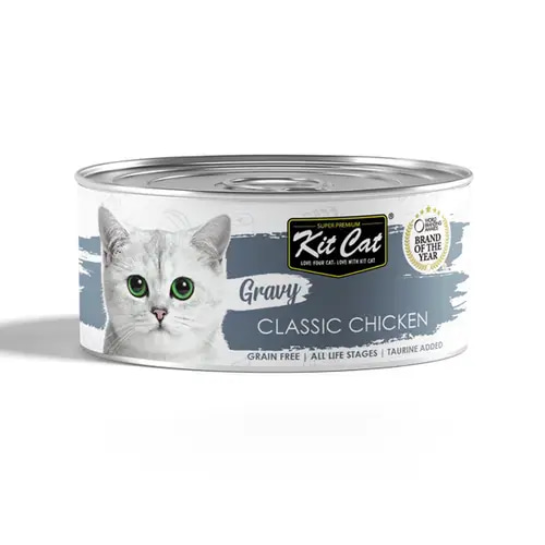 Classic Chicken in Gravy Wet Cat Food - Kit Kat Canned 70g