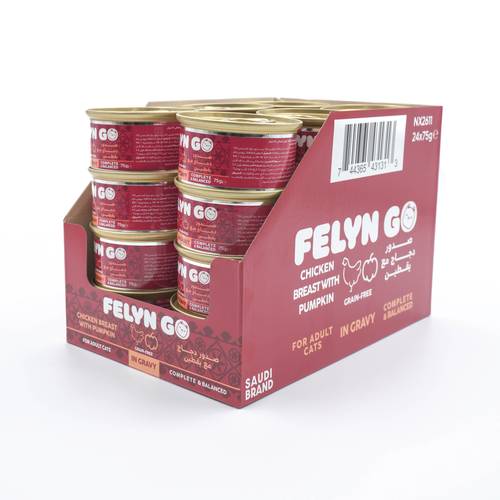 Felyn Go Cans Chicken Breast with Pumpkin in Gravy 75g