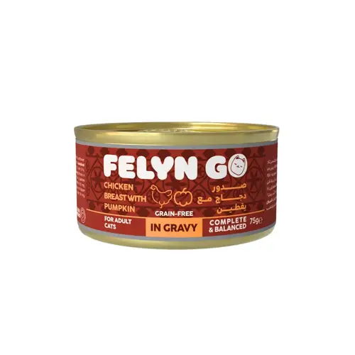Felyn Go Cans Chicken Breast with Pumpkin in Gravy 75g