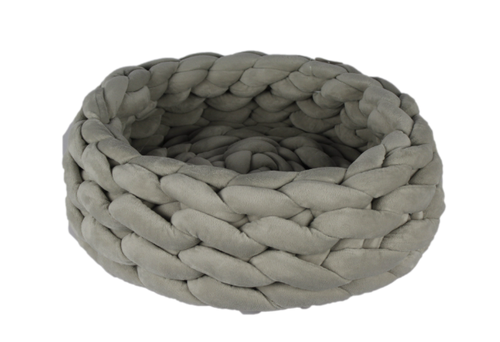 PPTCO woven Cotton rope woven pet bed-DARK GREY