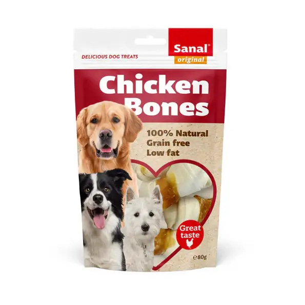 Snal Chicken Bone Slices Snack & Treats for Dogs 80g