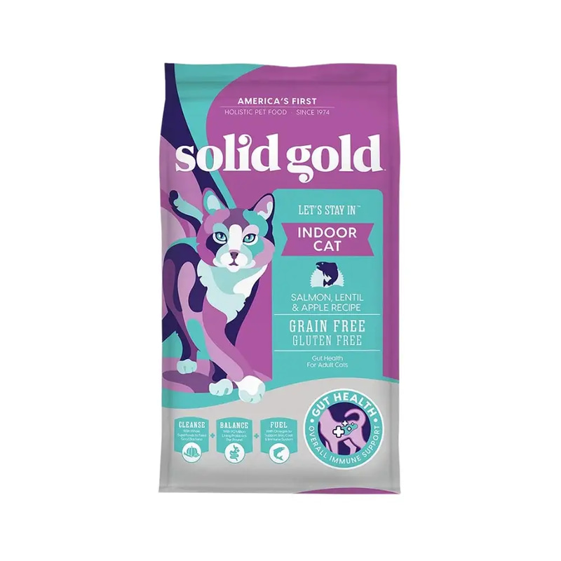 Sold Gold Salmon and Apple Flavored Dry Cat Food