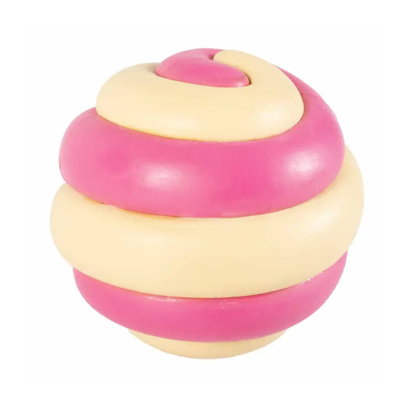 Coockoo Dog Toy Berry Swirl 7,5cm Pink & Beige