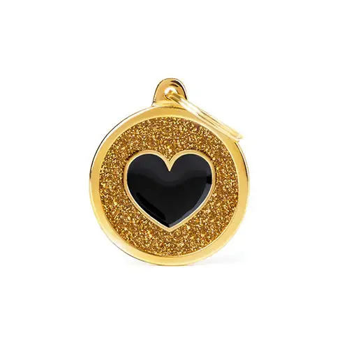 Large Sparkly Heart Dog Necklace