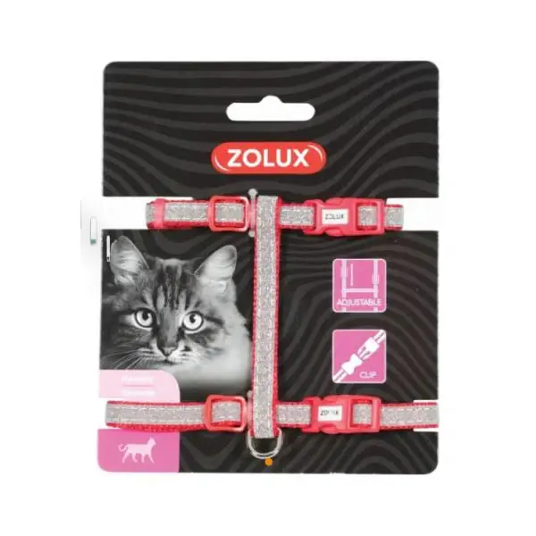 Zolux Shiny Harness Glossy Cat Harness - Red