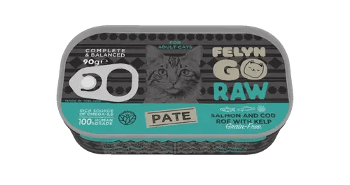 Felyn Go Raw C&B Salmon & Cod Roe With Kelp Pate For Cats 90g