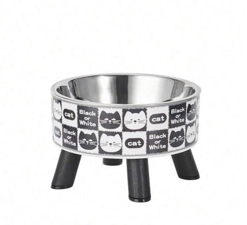 Stainless steel cat food bowl