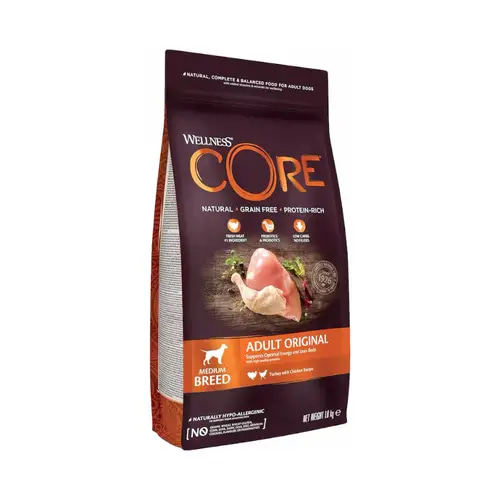 Wellness Core Original Dry Food Chicken with Turkey for M Breed Dogs