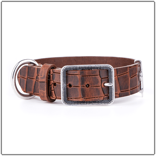 My Family Tucson Brown Leather Collar 64x4 cm
