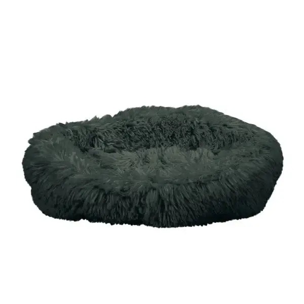 Zolux Round Cat Bed in Soft Gray Fur, 45cm