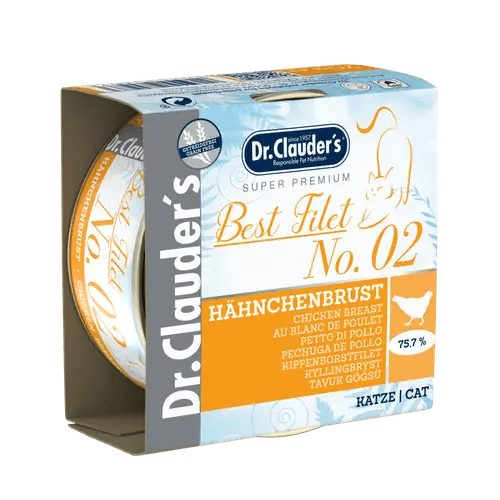 Dr.Clauder Best Filet Cans No. 2 Chicken for Cats 70g
